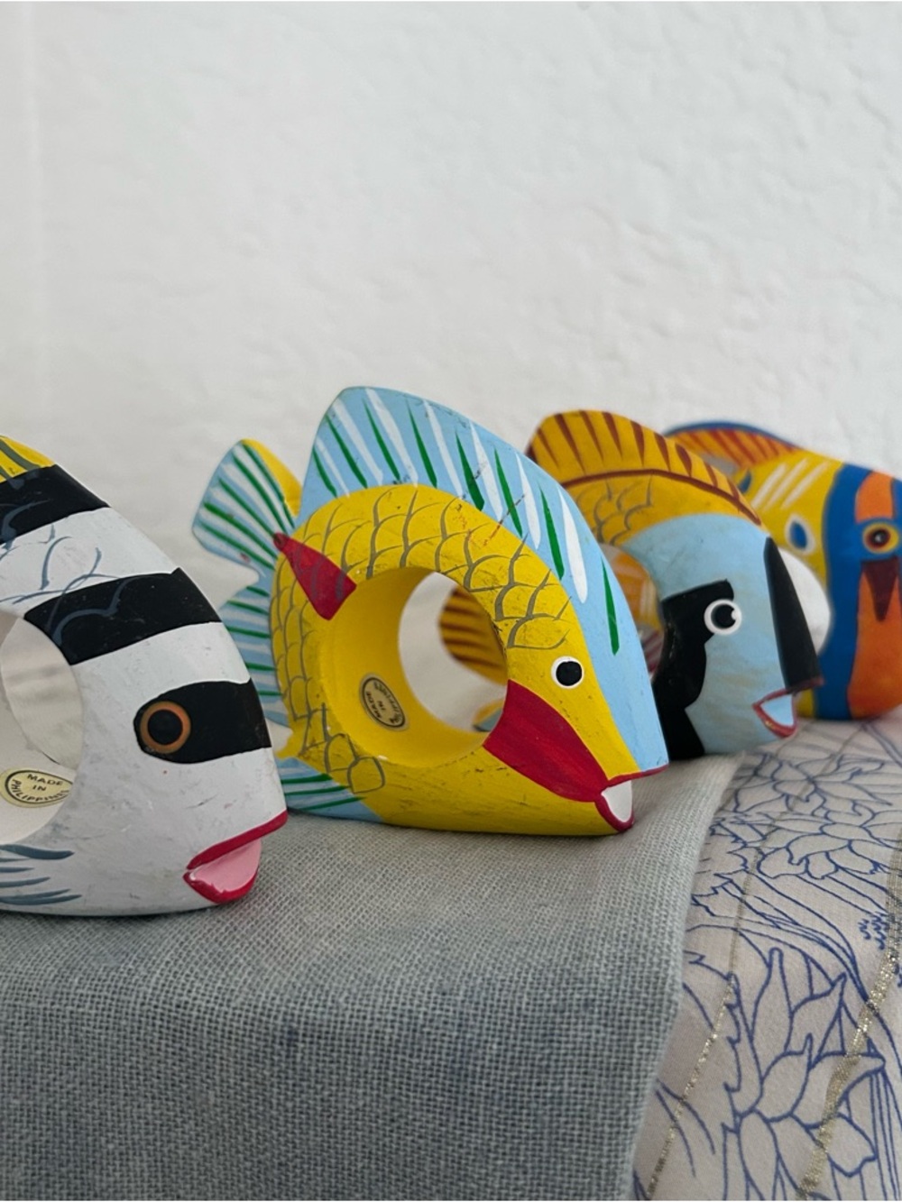 Hand-Painted Yellow Fish Ornament - Decorative Pet Fish Accent